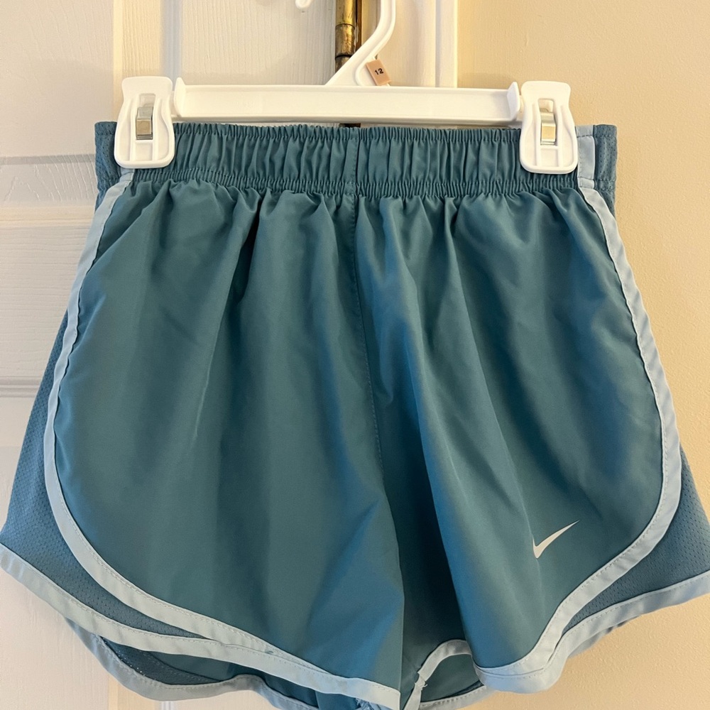 Nike Women's Light Blue Dri-fit Athletic Shorts